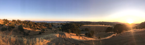 View of trail looking back at Clear Lake