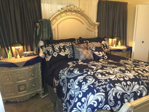 Morning Glory Room bed and nightstands